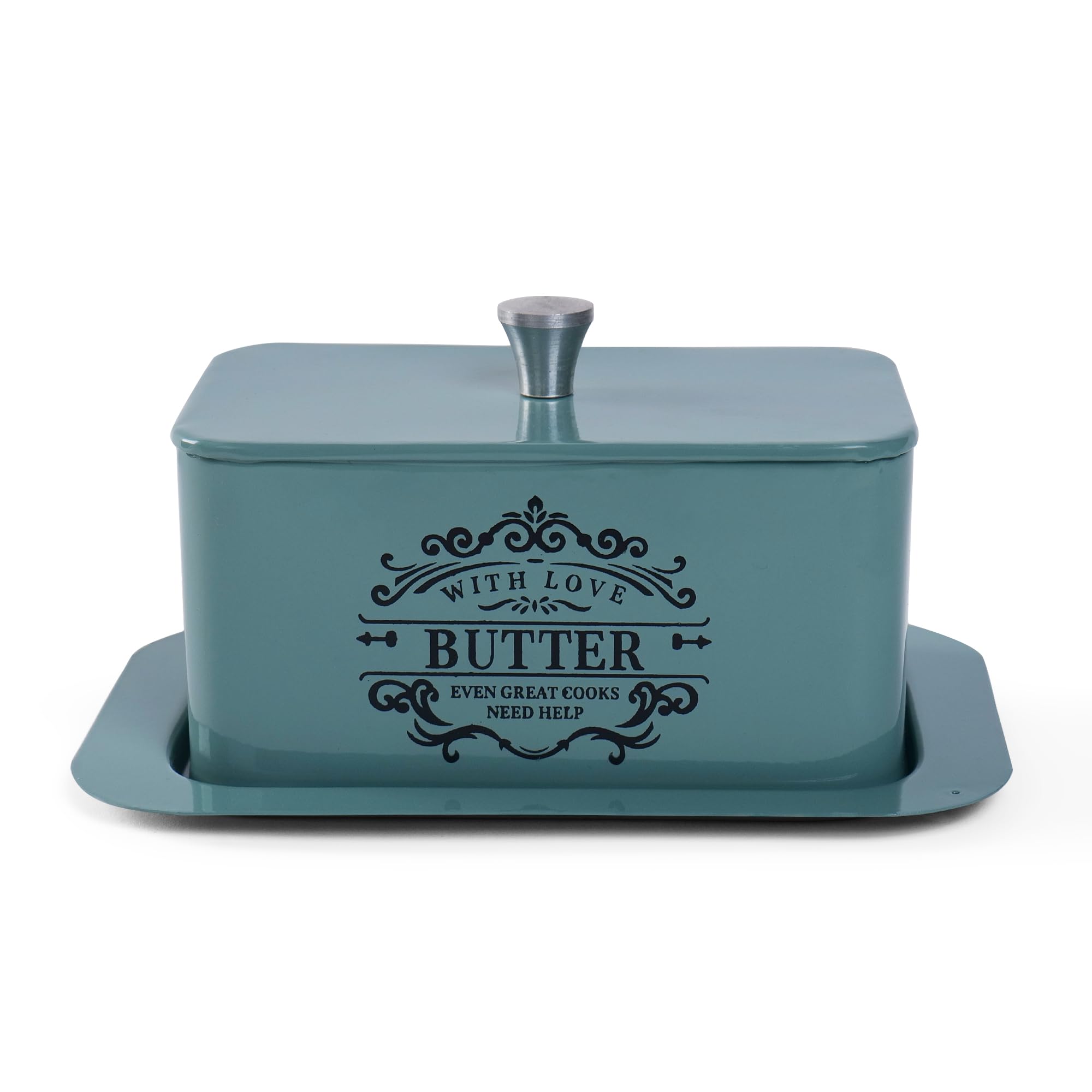 Mild Steel Butter Dish With Lid, Butter Box For Fridge, Modern & Minimal Kitchen Serveware, Breakfast Serveware, Butter Pot Dura
